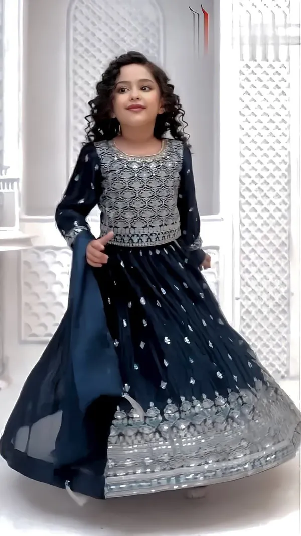 Dark_blue_Faux_Georgette_Embroidered_Sequences_Lehenga_Choli_For_Girls