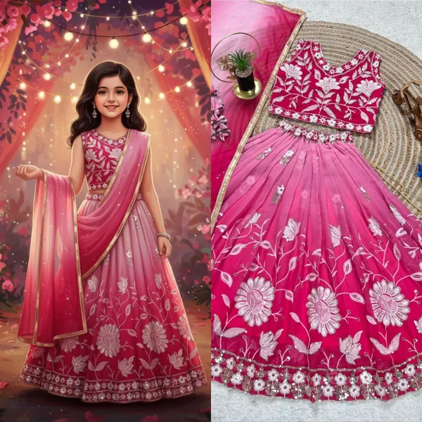 Red_Premium_Lehenga_With_Choli_For_Girls