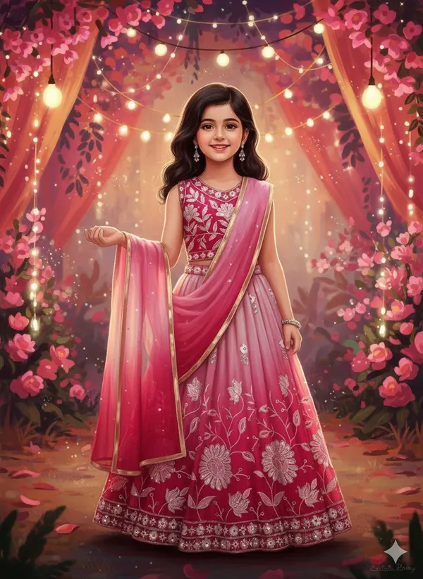 Red_Premium_Lehenga_With_Choli_For_Girls