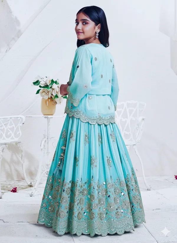 Sky_Blue_Chinon_Silk_Work_Sequins_Embroidered_Lehenga_Choli_For_Girls