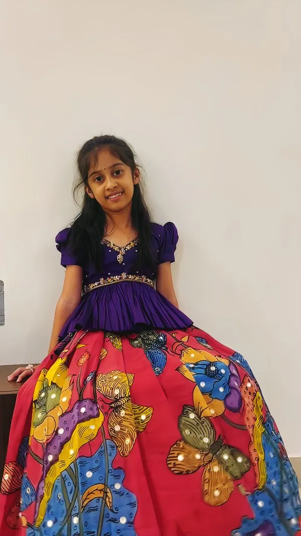 Maroon_Chinon_Silk_With_Hand_Minor_Work_Lehenga_Choli_For_Girls