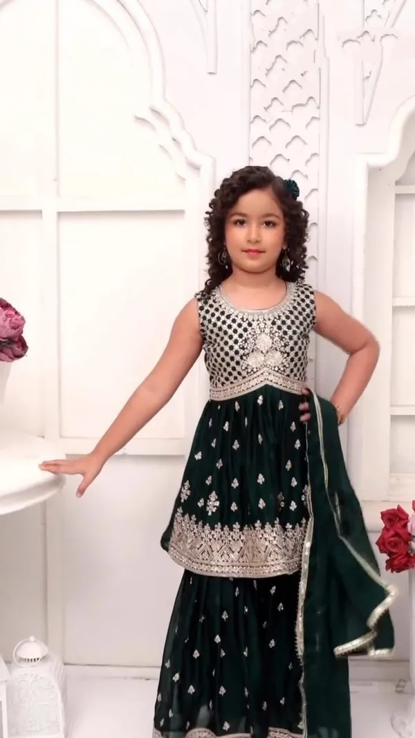 Green_Chinon_Silk_With_Embroidery_Sequence_Work_Palazzo_sets_For_Girls