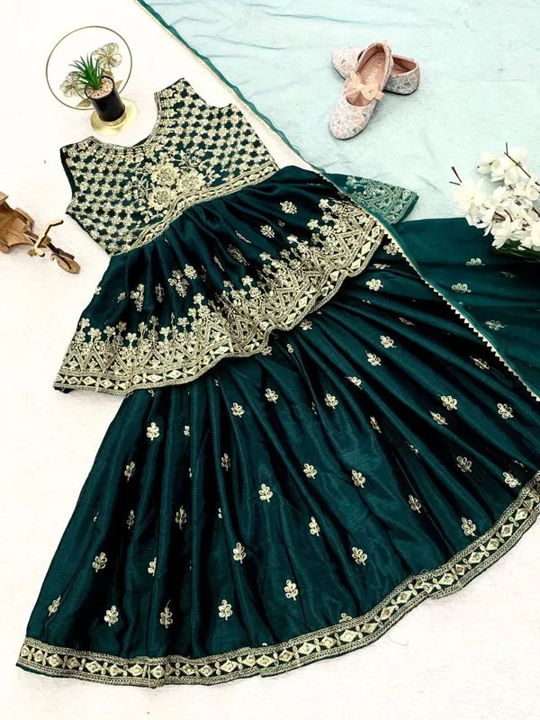 Green_Chinon_Silk_With_Embroidery_Sequence_Work_Palazzo_sets_For_Girls