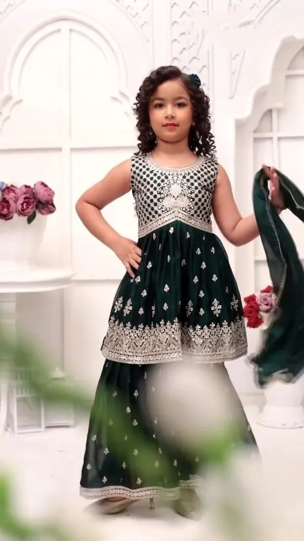Green_Chinon_Silk_With_Embroidery_Sequence_Work_Palazzo_sets_For_Girls