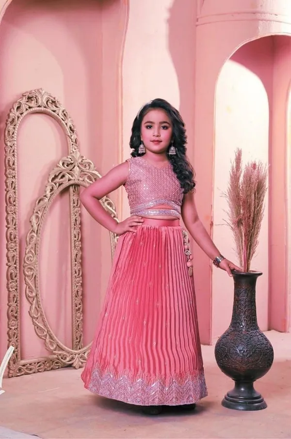 Pink_Chinon_Silk_Sequins_Embroidery_Lehenga_Choli_For_Girls