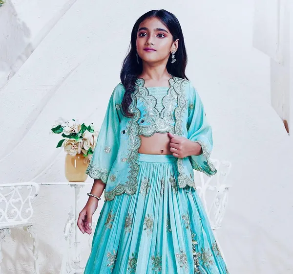 Sky_Blue_Chinon_Silk_Work_Sequins_Embroidered_Lehenga_Choli_For_Girls
