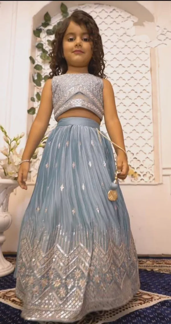 Grey_Chinon_Silk_With_Sequins_Embroidery_Work_Lehenga_Choli_For_Girls