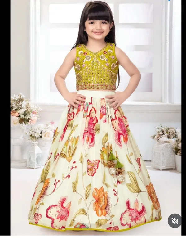 Yellow_Georgette_Lehenga_Choli_For_Girls