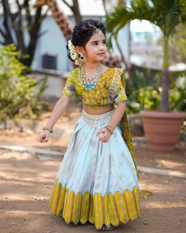 White_Yellow_Heavy_Chelline_With_Embroidered_Sicavs_Cut_Work_Lehenga_Choli_For_Girls