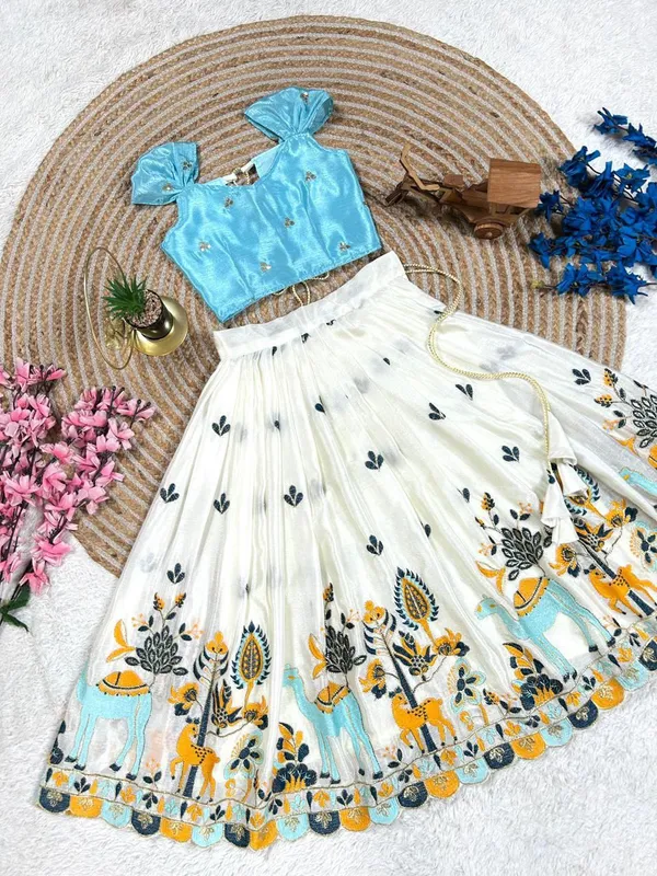 White_Premium_Lehenga_For_Kids