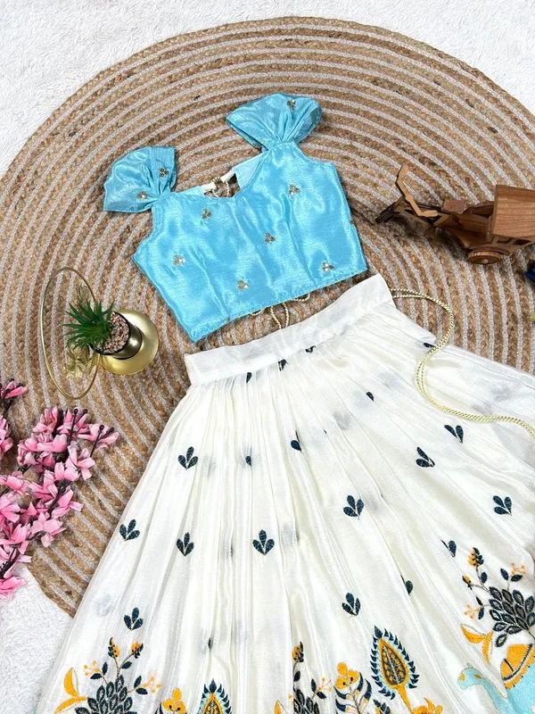 White_Premium_Lehenga_For_Kids