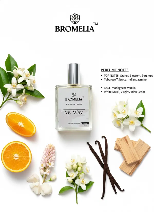 100%_Natural_Bromelia_My_Way_Eau_De_Parfum_|_Long-Lasting_Floral_&_Fresh_Perfume_For_Women_|_Orange_Blossom,_Bergamot_,_Jasmine_&_Tuberose_|_Vanilla,_White_Musk_&_Cedar_Base_|_50_Ml