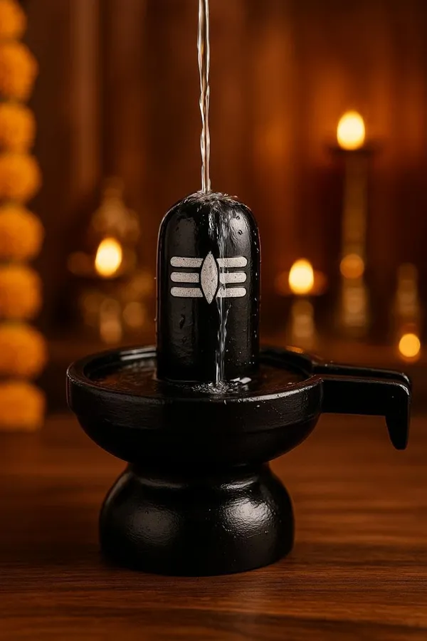 Black_Vas_Divyalingam_Handcrafted_Wooden_Shiva_Lingam_Idol_With_Tripundra_&_Eye_Symbol_|_(18_X_20_Cm)