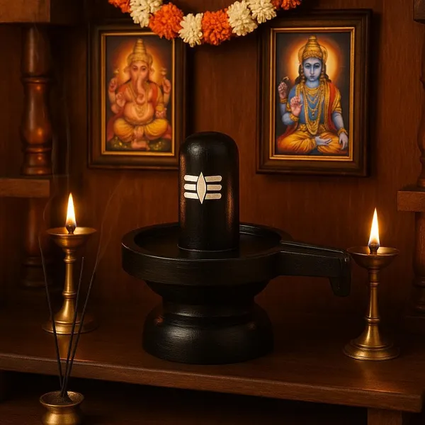 Black_Vas_Divyalingam_Handcrafted_Wooden_Shiva_Lingam_Idol_With_Tripundra_&_Eye_Symbol_|_(18_X_20_Cm)