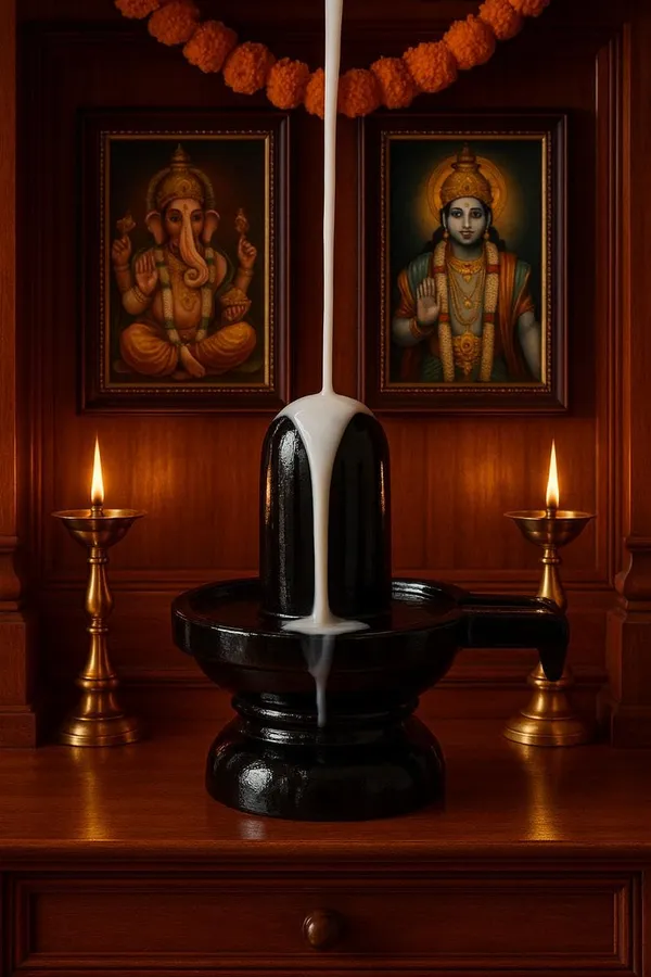 Black_Vas_Divyalingam_Handcrafted_Wooden_Shiva_Lingam_Idol_With_Tripundra_&_Eye_Symbol_|_(18_X_20_Cm)