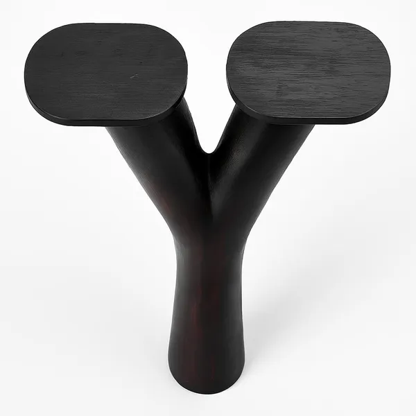 Light_Brown_&_Dark_Brown_Handcrafted_Jackfruit_Wood_Twin_Flower_Vase_Stand_|_Y-Shaped_Solid_Wood_Pedestal_|_Home,_Pooja_&_Living_Room_Decor_|_Eco-Friendly_Wooden_Decor_Stand_(5.6_Kg,_60_Cm_Height)