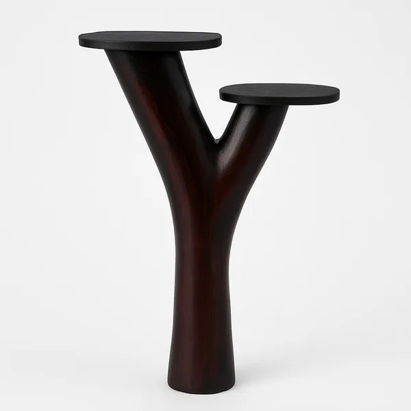 Light_Brown_&_Dark_Brown_Handcrafted_Jackfruit_Wood_Twin_Flower_Vase_Stand_|_Y-Shaped_Solid_Wood_Pedestal_|_Home,_Pooja_&_Living_Room_Decor_|_Eco-Friendly_Wooden_Decor_Stand_(5.6_Kg,_60_Cm_Height)