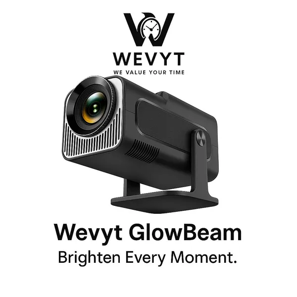 WEVYT_GlowBeam_Smart_4K_Supported_Projector_with_Android_13_|_Native_720p_HD_|_200_ANSI_Lumens_|_130”_Display_|_WiFi_2.4G/5G_|_Bluetooth_5.0_|_Short_Throw_Home_Theater_Mini_Projector