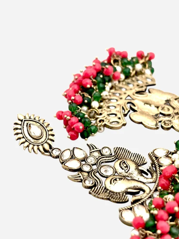 Gold_Matt_Red_Toned_With_Fancy_Long_Fitting_Shadow_Stone_Added_Gorgeous_Chandbali_Earings_For_Women_And_Girls