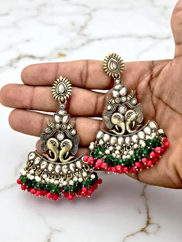 Gold_Matt_Red_Toned_With_Fancy_Long_Fitting_Shadow_Stone_Added_Gorgeous_Chandbali_Earings_For_Women_And_Girls
