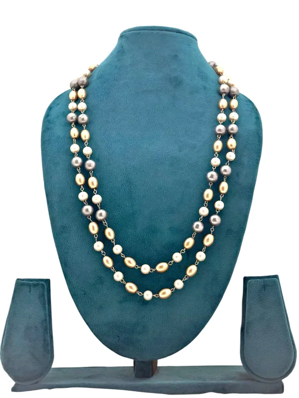 Multi-Toned_Double-Layered_Pearl_Necklace_For_Women_And_Girls