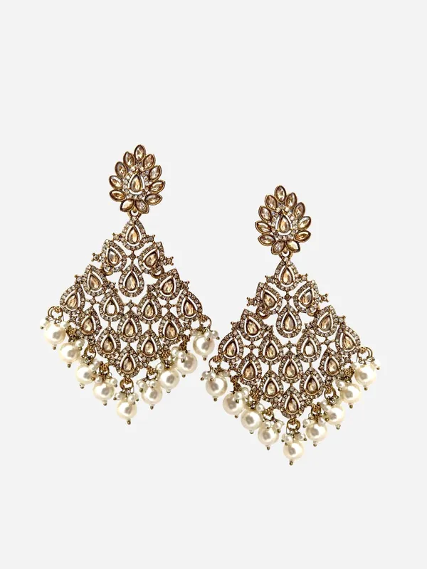 Gold-Plated_Traditional_Kundan_&_White_Stone_Chandelier_Dangle_Earrings_For_Women