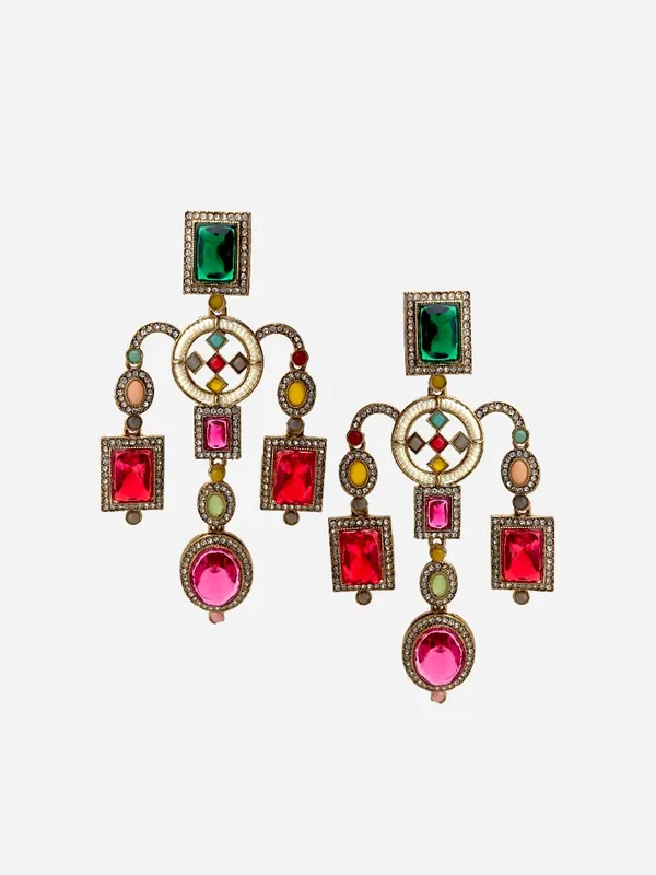 Multicoloured_Gold-Plated_Stone_Studded_Statement_Drop_Earrings