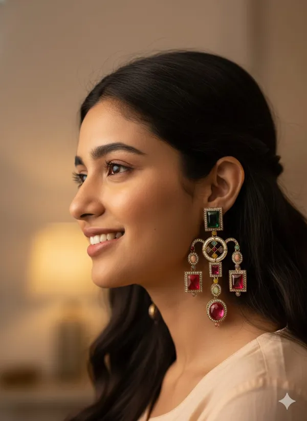 Multicoloured_Gold-Plated_Stone_Studded_Statement_Drop_Earrings