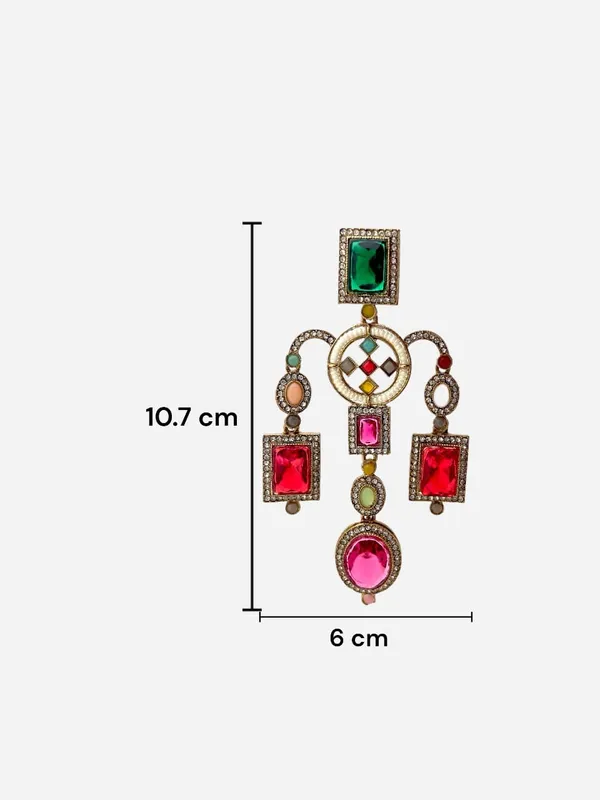 Multicoloured_Gold-Plated_Stone_Studded_Statement_Drop_Earrings