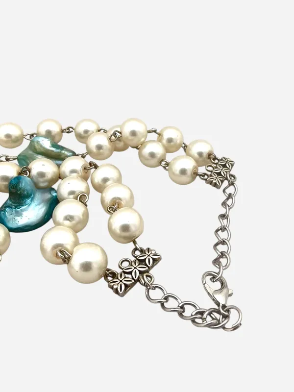 Turquoise_Double-Strand_Necklace_With_Pearls_And_Turquise_Blue-Green_Beads_For_Women_And_Girls