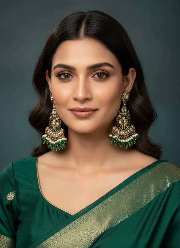 Gold_Matt_Olive_Toned_With_Fancy_Long_Fitting_Shadow_Stone_Added_Gorgeous_Chandbali_Earings_For_Women_And_Girls