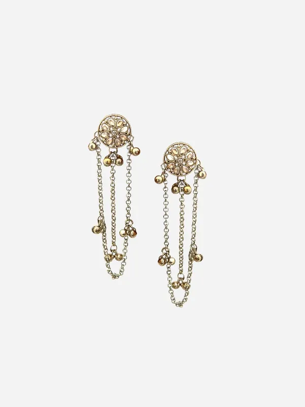 Gold-Plated_Kashmiri_Shadow_Stone_&_Ghungroo_Studded_Long_Drop_Earrings