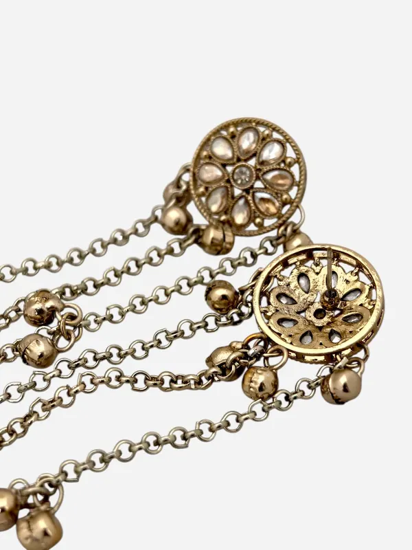 Gold-Plated_Kashmiri_Shadow_Stone_&_Ghungroo_Studded_Long_Drop_Earrings