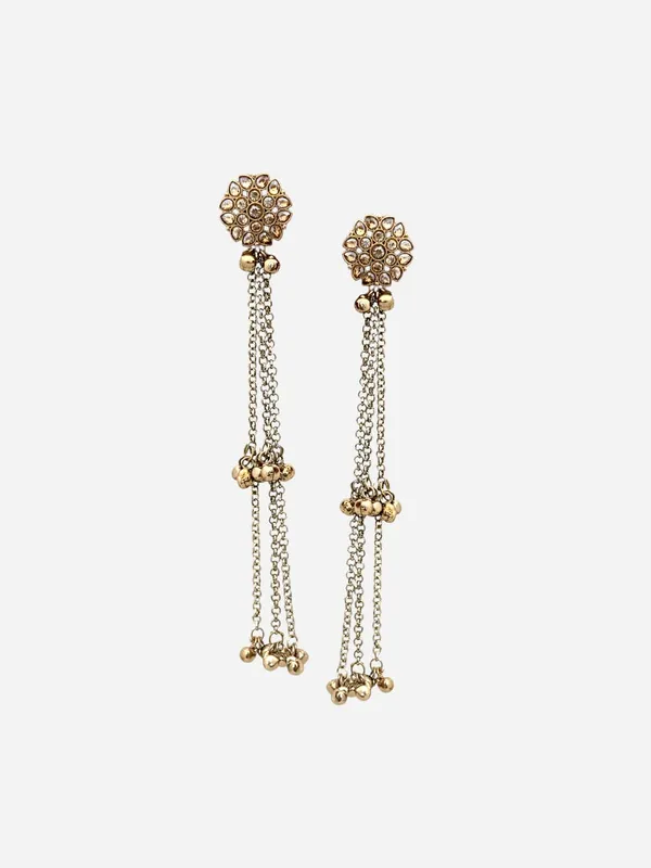 Gold-Plated_Kashmiri_Shadow_Stone_&_Ghungroo_Studded_Long_Drop_Earrings