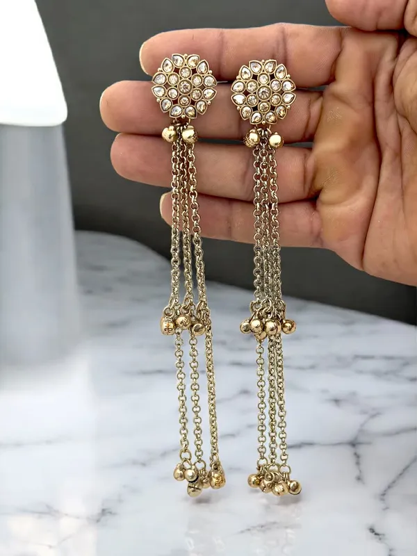 Gold-Plated_Kashmiri_Shadow_Stone_&_Ghungroo_Studded_Long_Drop_Earrings