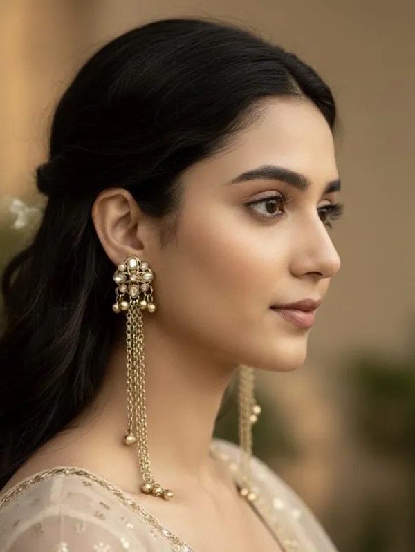 Gold-Plated_Kashmiri_Shadow_Stone_&_Ghungroo_Studded_Long_Drop_Earrings