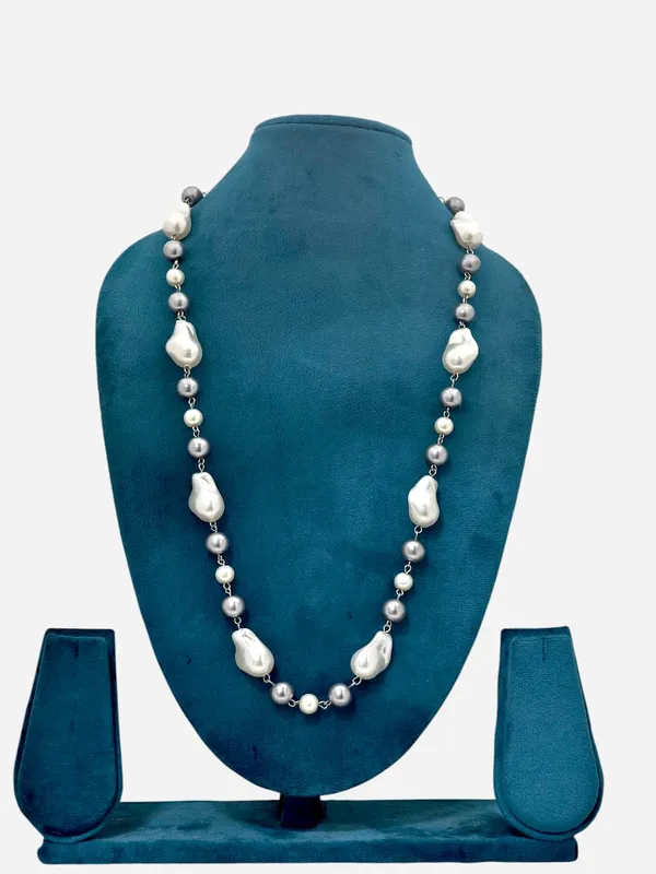 Grey_Mix_Size_Pearl_Beaded_Necklace_For_Women_And_Girls