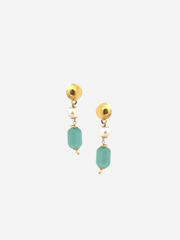 Gold-Toned_Sea_Green_Double_Line_Mint_Monalisa_Stone_Chains_And_Earrings_For_Women_And_Girls