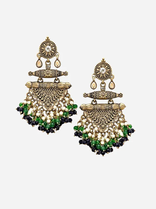 Black_Alloy_Brass_Matt_Toned_Metal_Work_With_Stone_And_Beaded_Long_Earring_For_Women_And_Girls