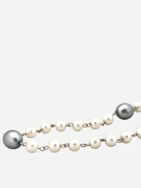 White_And_Grey_Pearl_Necklace_Chain_For_Women_And_Girls