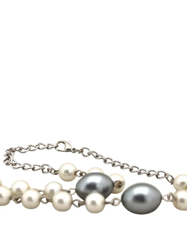 White_And_Grey_Pearl_Necklace_Chain_For_Women_And_Girls