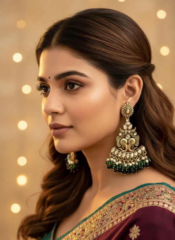 Gold_Matt_Black_Toned_With_Fancy_Long_Fitting_Shadow_Stone_Added_Gorgeous_Chandbali_Earings_For_Women_And_Girls