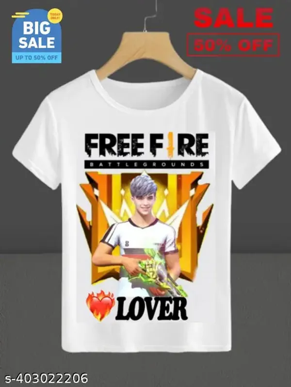 Yellow_polyester_Freefire_Lover_T-Shirt_For_Unisex