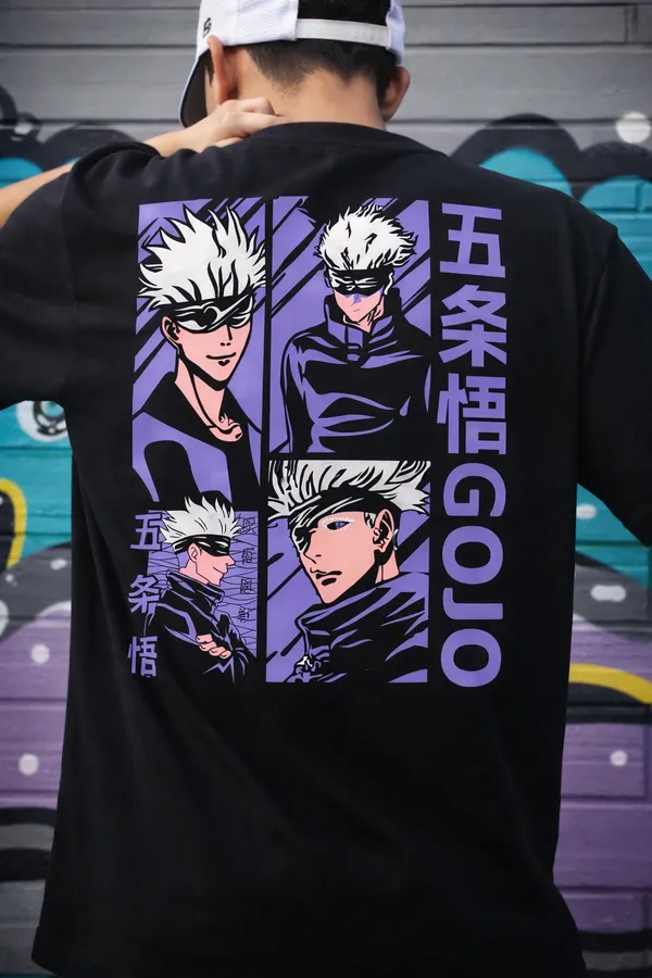 Anime_All-Star:_Men's_Oversized_Back_Print_T-Shirt_-_Gojo,_Luffy_&_Tiger_Designs
