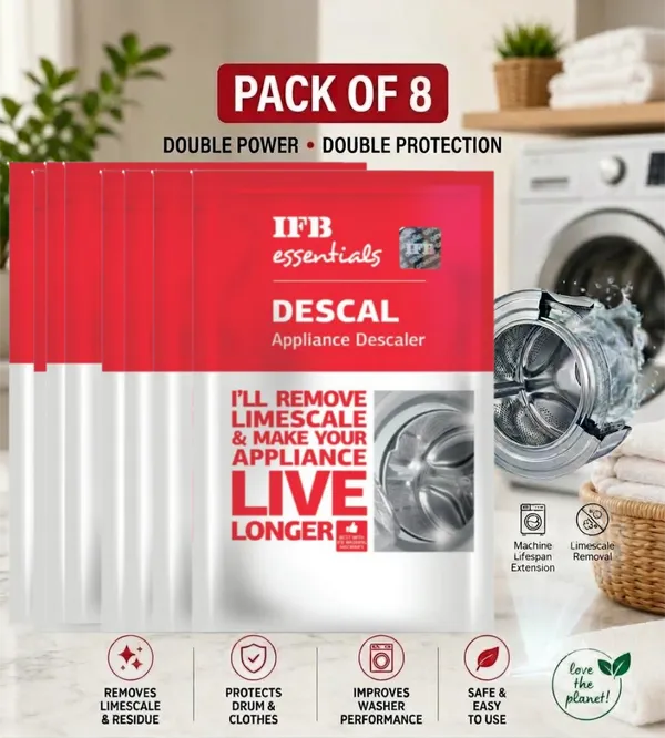 IFB_Essentials_Descal_Washing_Machine_Cleaner_|_Advanced_Limescale_&_Mineral_Scale_Remover_|_Appliance_Care_Powder_|_Pack_of_8