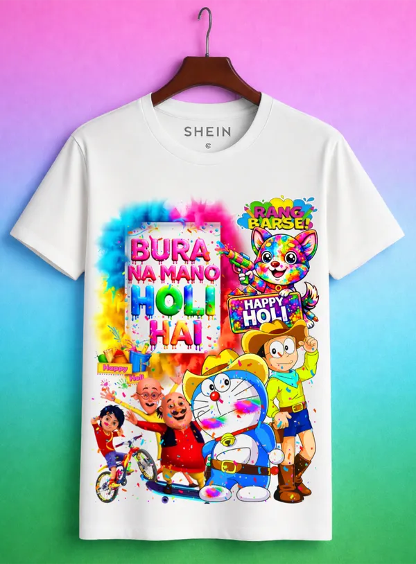 X2XDEV_New_Trendy_Holi_Printed_T-Shirts_for_Unisex_Kids_(Boys_&_Girls)