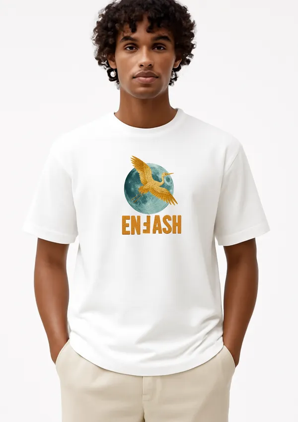 Golden_Cranes_&_Moon_Oversized_T-Shirt_Unisex_Graphic_Tee_|_Streetwear_Fashion