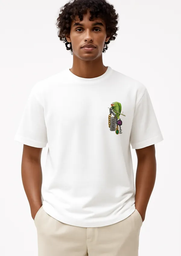 Parrots_&_Jewellery_Oversized_T-Shirt_Unisex_Graphic_Tee_|_Streetwear_Fashion