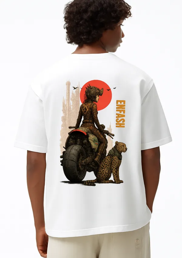 Rider_&_Cheetah_Oversized_T-Shirt_Unisex_Graphic_Tee_|_Streetwear_Fashion