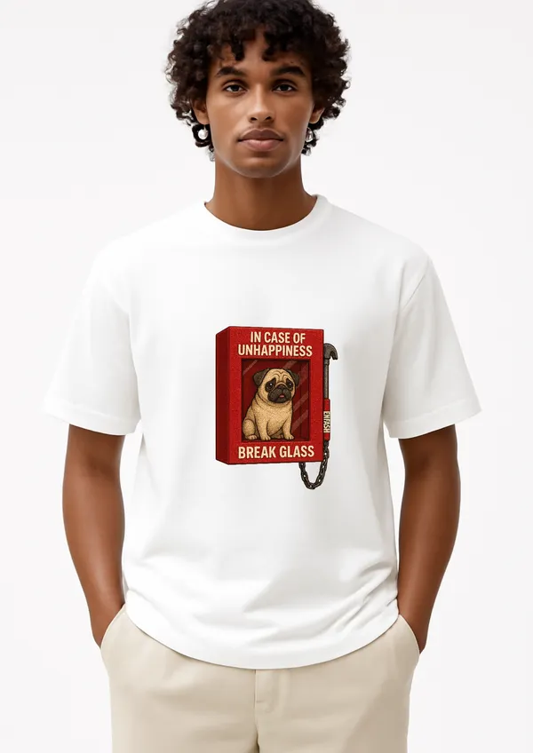 Unhappiness_break_glass_Oversized_T-Shirt_Unisex_Graphic_Tee_|_Streetwear_Fashion